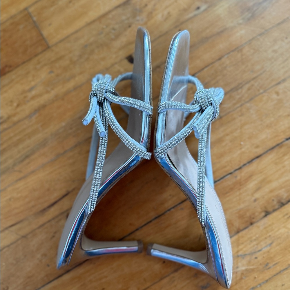 BCBGeneration Metallic Silver Heels - Picture 3 of 4
